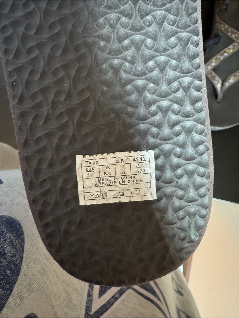 Teva Brown Strappy Flip Flop Sandals| Wedge | - Picture 4 of 6